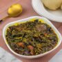 Vegetable soup with poundo